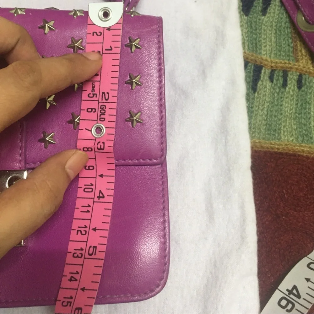 Authentic Jimmy Choo Rebel Crossbody Bag in grape - Picture 10 of 13